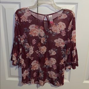 Sheer floral top